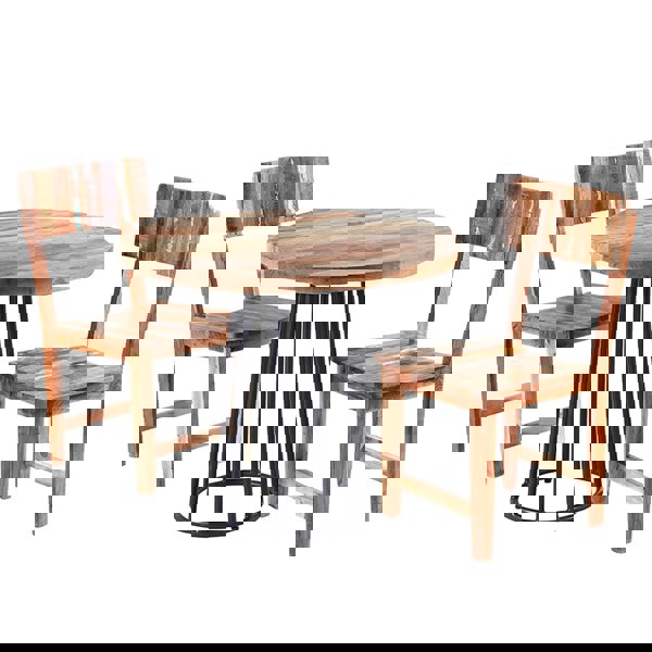 IH Design Dahila Reclaimed Boat Wood Round Dining Table