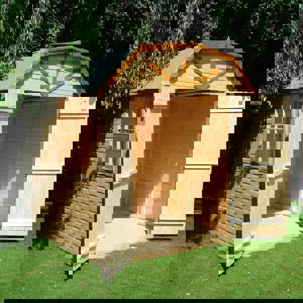 Shire Barn 7x7 12mm interlock Clad wooden Shed - Best Shed