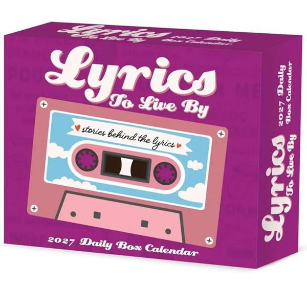 Lyrics to Live By Desk Calendar 2027, Desk Calendars, Day To View, Entertainment, Gift