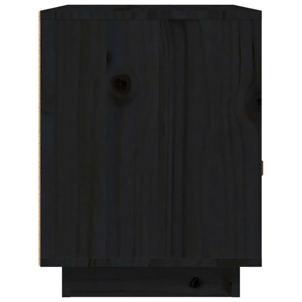 Berkfield Bedside Cabinets 2 pcs Black 40x34x45 cm Solid Wood Pine