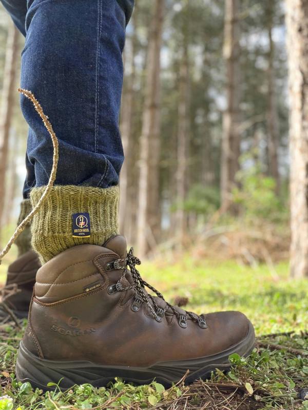 Jemsox British Wool Boot Socks – Dark Apple | 100% British Wool Luxury Boot Socks