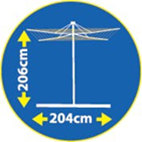 Hills Supadry Hoist Garden Rotary Clothes Dryer With Ground Socket - 60 Meter Drying Line