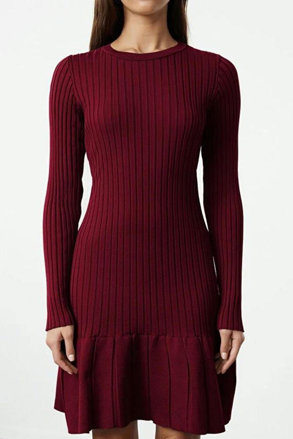 WOVCOR Mini Pleated Knit Dress