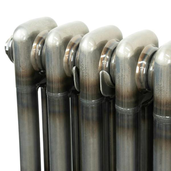Monstershop Traditional 2 Column Radiator - 600 x 1460mm - Raw Metal