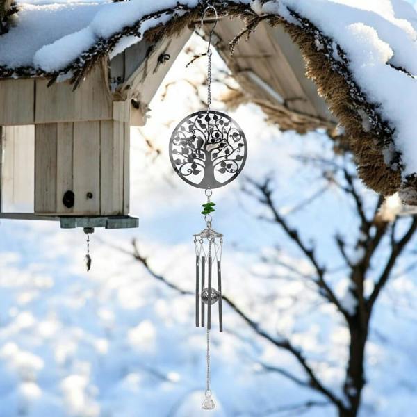 EDH Door Hardware Tree Stainless Steel Hanging Wind Chime