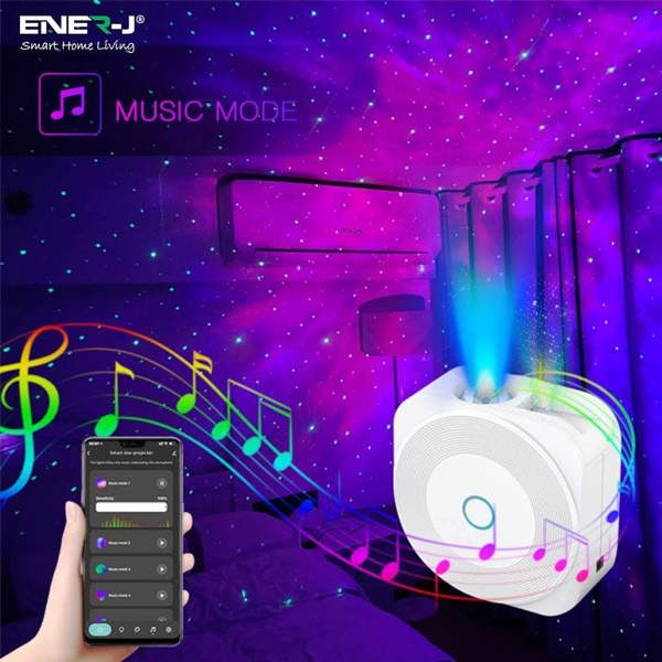 ENER-J LED Galaxy Star Projector Lamp with Nebula, App & Voice Control Night Light for Kids Bedroom & Home Theatre, Christmas Gift