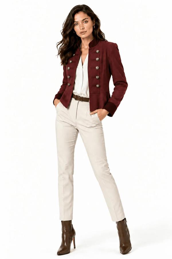 Luxtyle Military Longline Slim Fit Jacket - Claudio Lugli Shirts