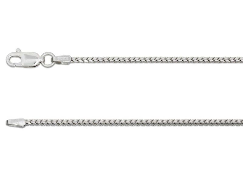 Cooksongold 9ct White Gold 1.5mm Hallmarked Franco Necklace Chain