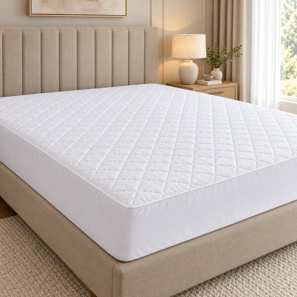 Night Zone Microfibre Quilted Mattress Protector Extra Deep 30cm – Hypoallergenic Breathable Mattress Cover