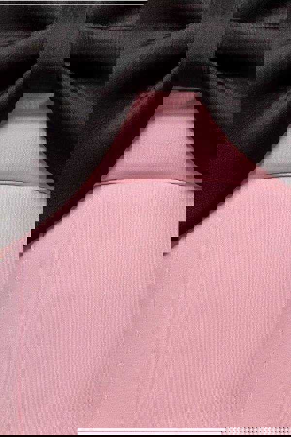 Front Bow Off The Shoulder Mini Dress - Blush Black DR4613CONTRAST