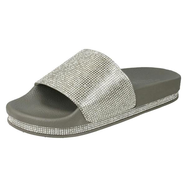 Savannah Ladies Savannah Diamante Slider Mules