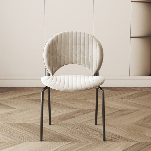 Jerome Shell Dining Chair, Velvet-Weilai concept-White-Weilai Concept