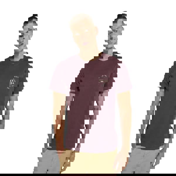 Animal Mens Jacob Organic T-Shirt - Burgundy - 