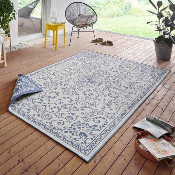The Rugs Leyte Reversible Indoor-Outdoor Rug |Vintage Floral