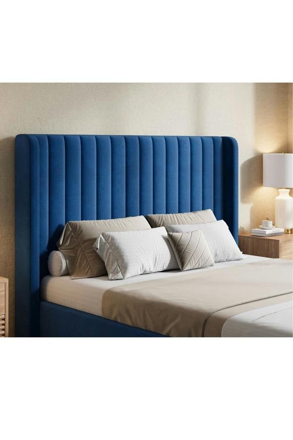 Groundlevel Belgravia Velvet Upholstered Gas Lift Ottoman Bed Frame