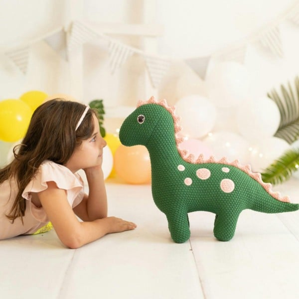 CROCHETTS Set of 2 cotton dinosaur plush toys (Large + Mini) PLTR144053