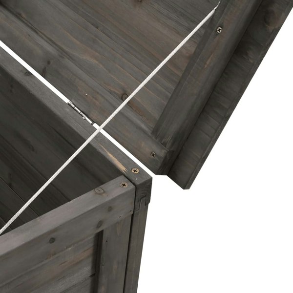 Berkfield Garden Storage Box Anthracite 198.5x50x56.5 cm Solid Wood Fir