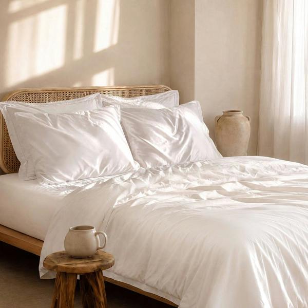 Pretty You London Bamboo Bedding Set in Cloud White