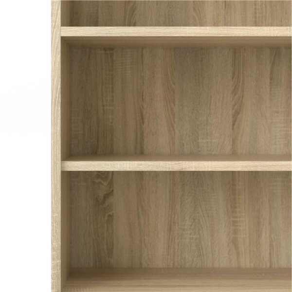 Wyld Haus Dris Natural Oak Wood Effect Bookcase 4 Shelves 2 Doors