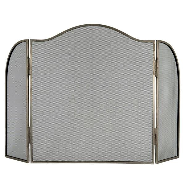 Hill Interiors Antique Look Fire Screen - Silver - 