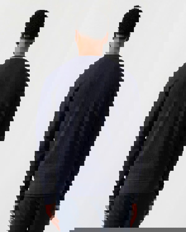 BOSS Orange Mens Structure Loungewear Sweatshirt - Dark Blue 403 - CHO - Designer Mens Loungewear