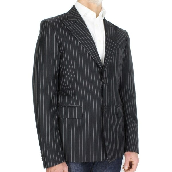 Christopher Kane black and white pinstriped jacket blazer