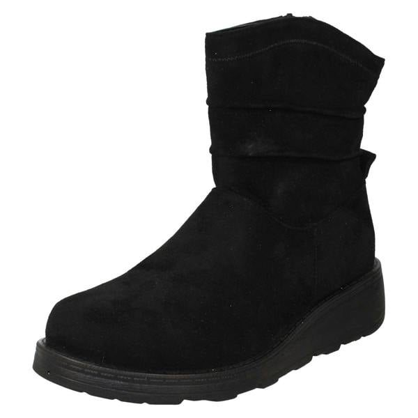 Spot On Ladies Spot On Casual Zip Ankle Boots F51201