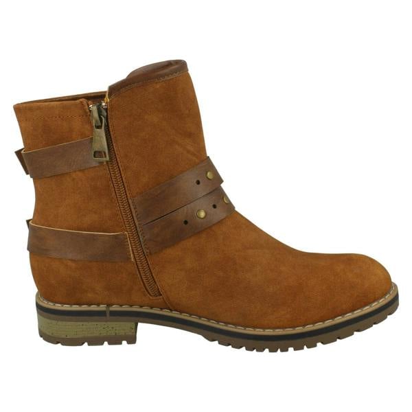 Spot On Ladies Spot On Low Heel Ankle Boots F50708
