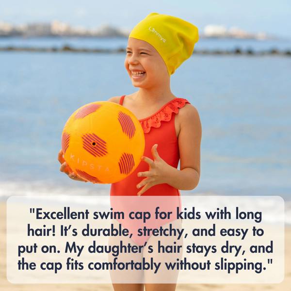 Limmys Premium Kids Long Hair Swim Caps
