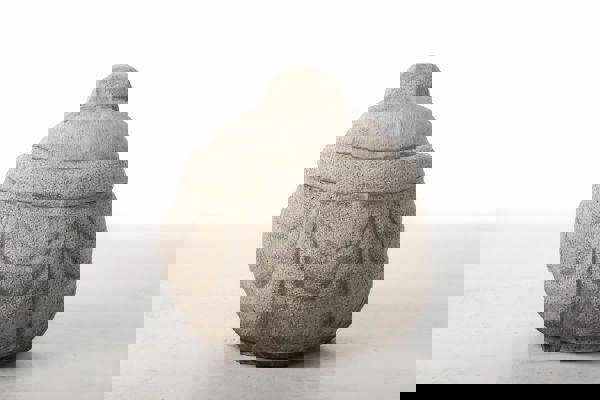 Medium Stone Cast Happy Buddha Sculpture