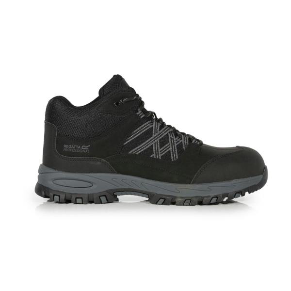 Regatta Mens Sandstone Safety Shoes - Black/Granite - 
