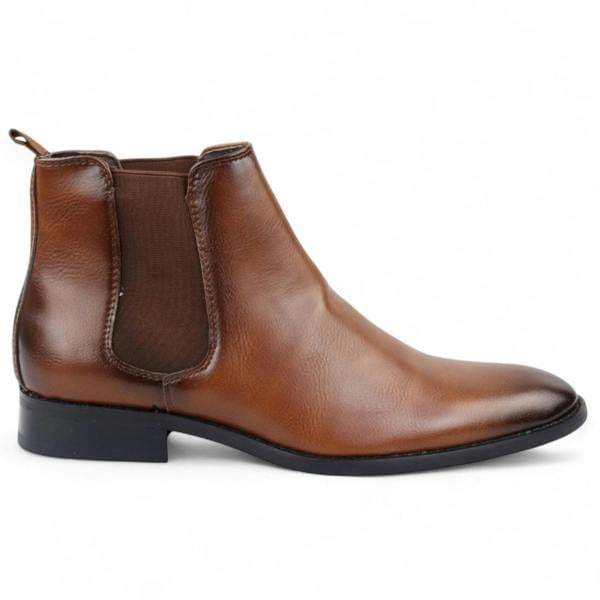 Dolcetto Men's Chelsea Slip-On Office Ankle Boots
