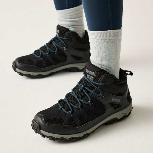 Regatta Womens Edgepoint IV Mid Cut Walking Boots - Black/Storm Blue