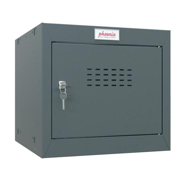 Phoenix Safe Phoenix CL0344AAK Size 1 Dark Grey Cube Locker with Key Lock