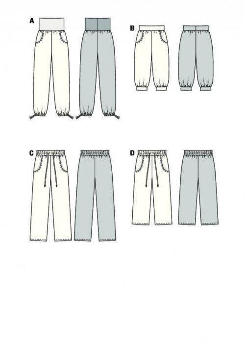 Burda Sewing Pattern 7230 Trousers For Men and Women, 6-20 / 34-48 - Easy