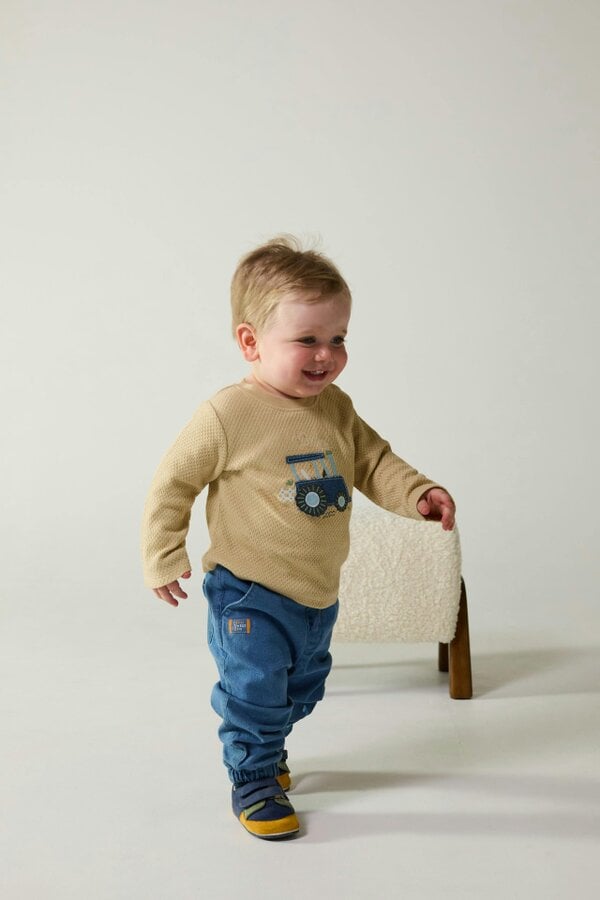 Mini Cuddles Sheep Graphic Denim Joggers (Blue)
