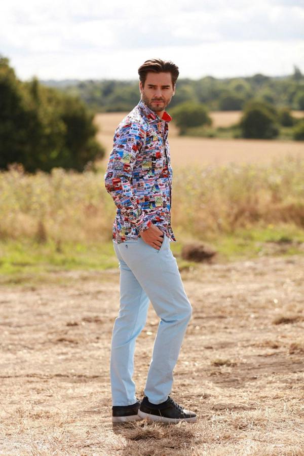 MONACO GRAND PRIX PRINT SHIRT – Premium Men's Patterned Shirt by Claudio Lugli | Bold Design, Tailored Fit, Best Printed Shirts