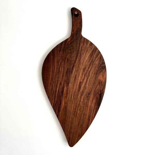 Giraffes & Craftz Walnut Leaf Bread Board - Handmade Walnut Paddle
