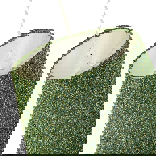 Forest and Sage Green Textured Wool Fabric Lamp Shade with Cream Inner Image 5