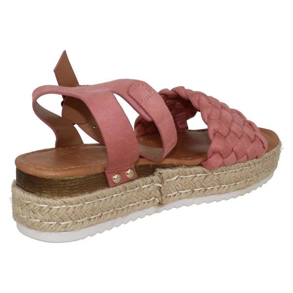 Spot On Ladies Spot On Wedge Flatform Sandals F12021
