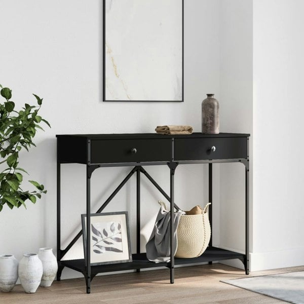 Berkfield Console Table Black 100x39x78.5 cm Engineered Wood