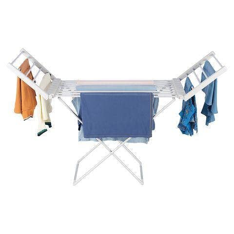 Homefront Electric Heated Clothes Horse Rail Airer Dryer 220W - Indoor Portable Free Standing - Energy Efficient, Low Energy
