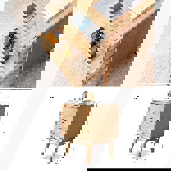 Arde Bedside Table, Wood-Weilai Concept-Weilai Concept