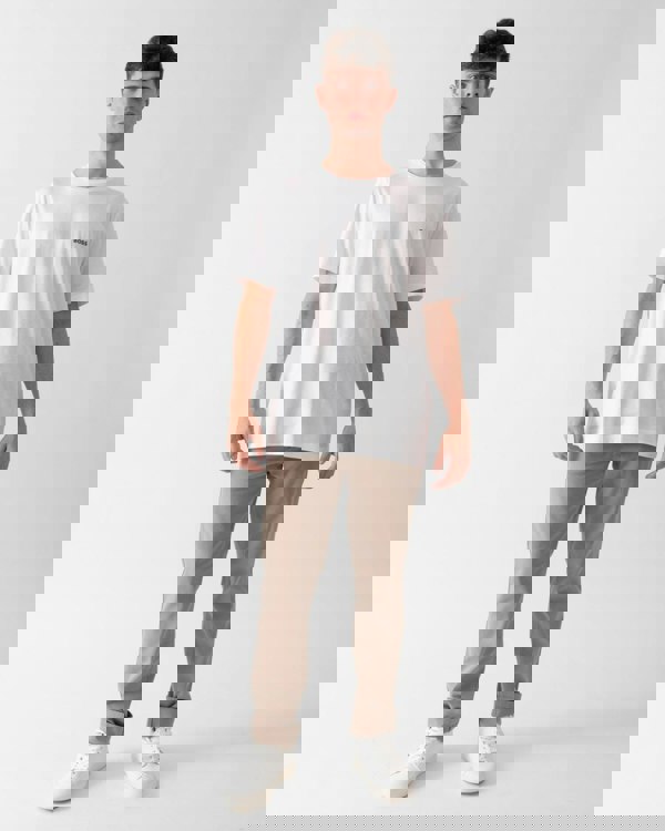 BOSS Green Tee Pima Mens Logo T-Shirt - White 100