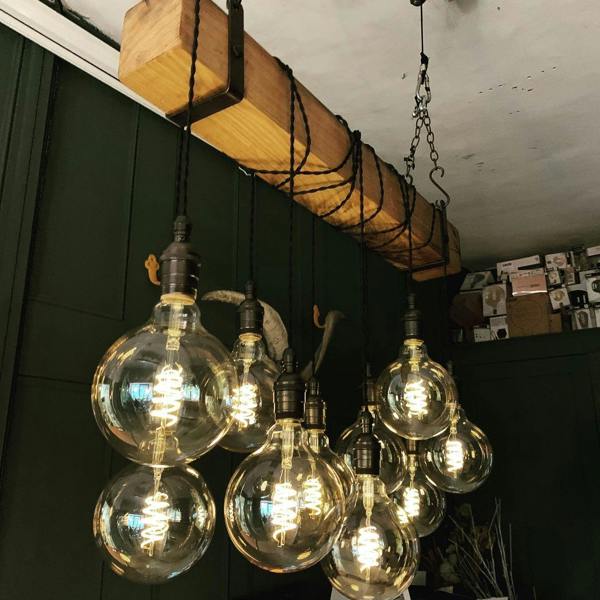 Rustic Beam Glow – Made to Measure Wooden Chandelier