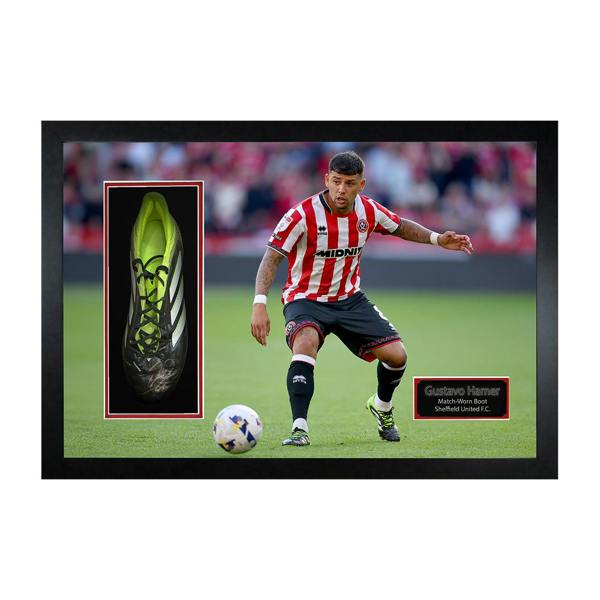 Gustavo Hamer Signed & Match-Worn Sheffield United Boot Iconic Frame #1