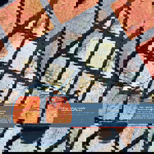 Nicoman Elegant Tile Effect Doormat - Red Edge