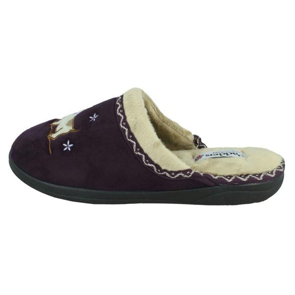 Padders Ladies Padders Wide Fitting Slipper Mules Scotty