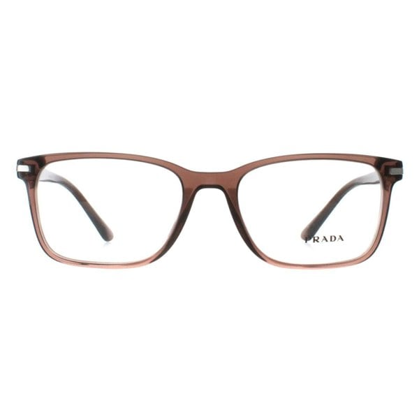 Prada Eyeglasses PR14WV 17O1O1 Brown Transparent Men