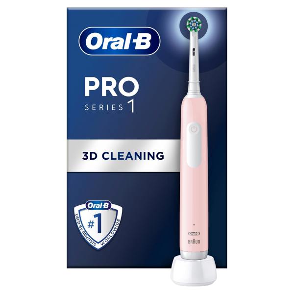 Oral-B Pro Series 1 Pink Electric Toothbrush, Designed By Braun